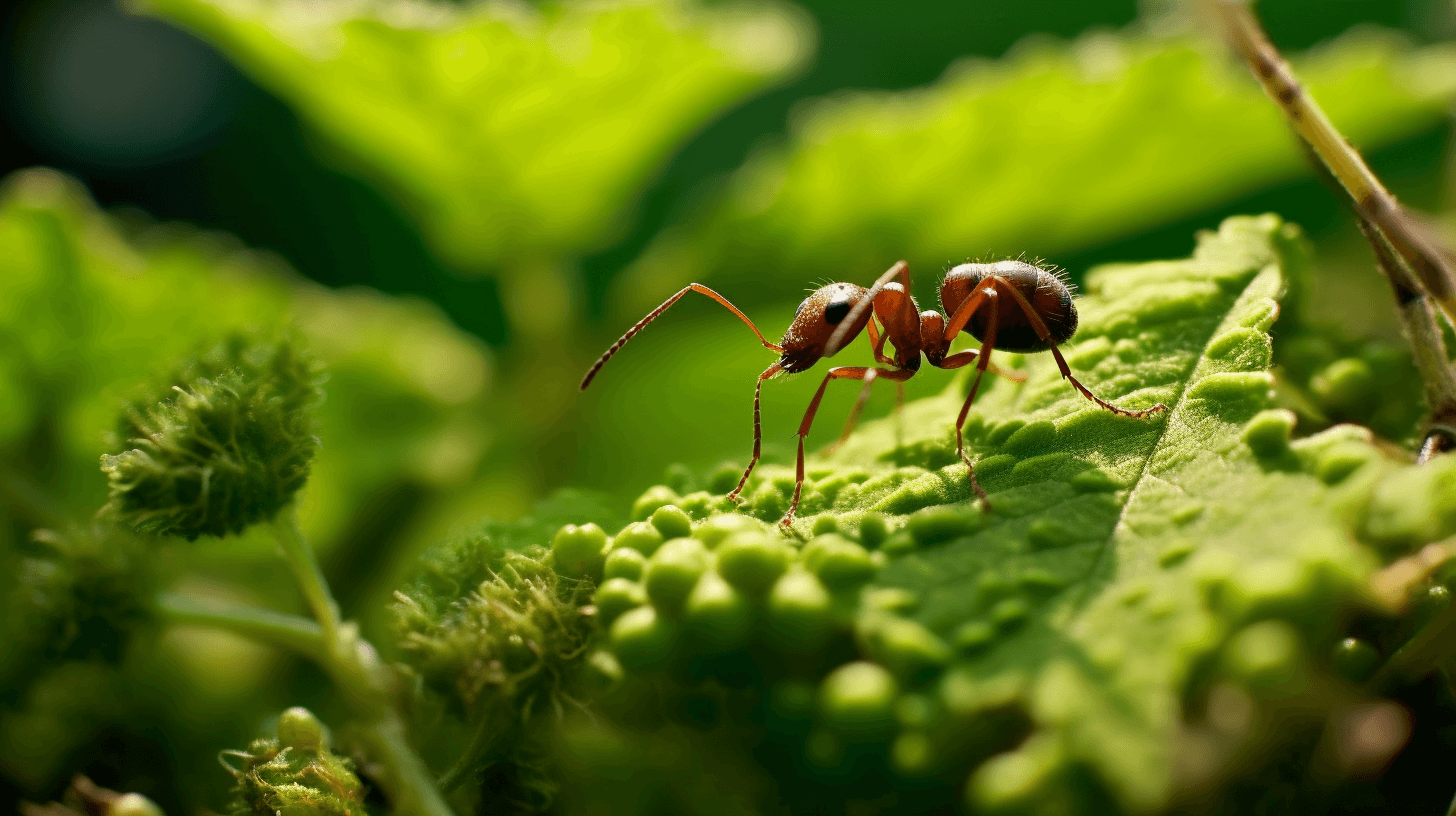 a-close-up-of-an-ant-on-a-leaf